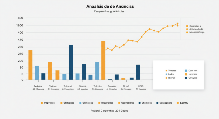 gráfico de análise de dados de campanhas de anúncios