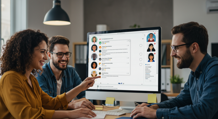 Imagem mostrando interação entre uma empresa e seus seguidores em uma rede social